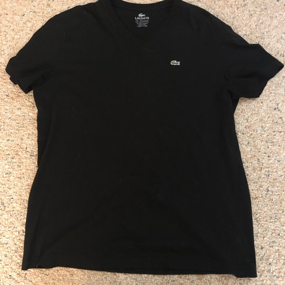 Black Lacoste V neck size large - Picture 1 of 2
